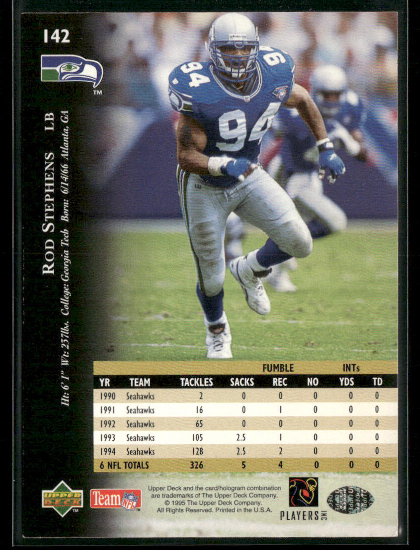 Rod Stephens 1995 Upper Deck #142 Washington Redskins