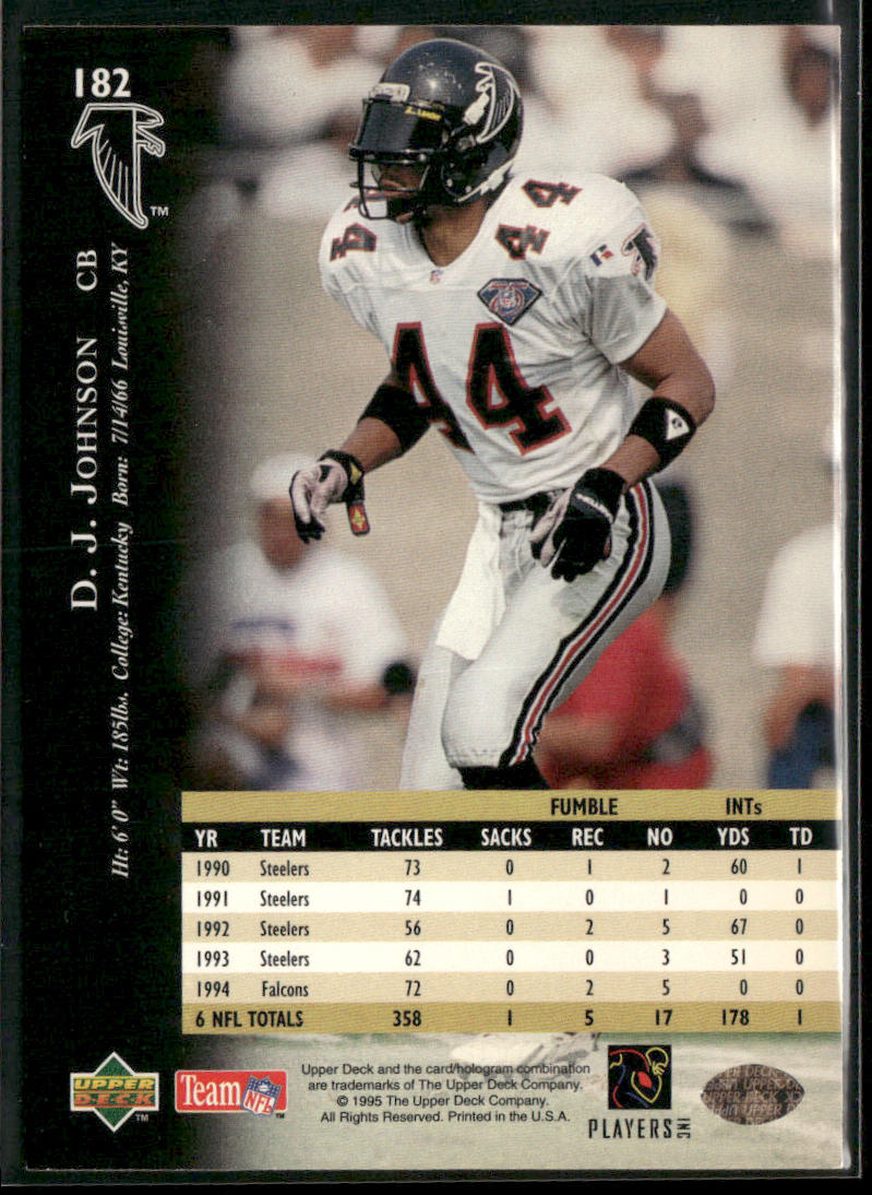 D.J. Johnson 1995 Upper Deck #182 Atlanta Falcons