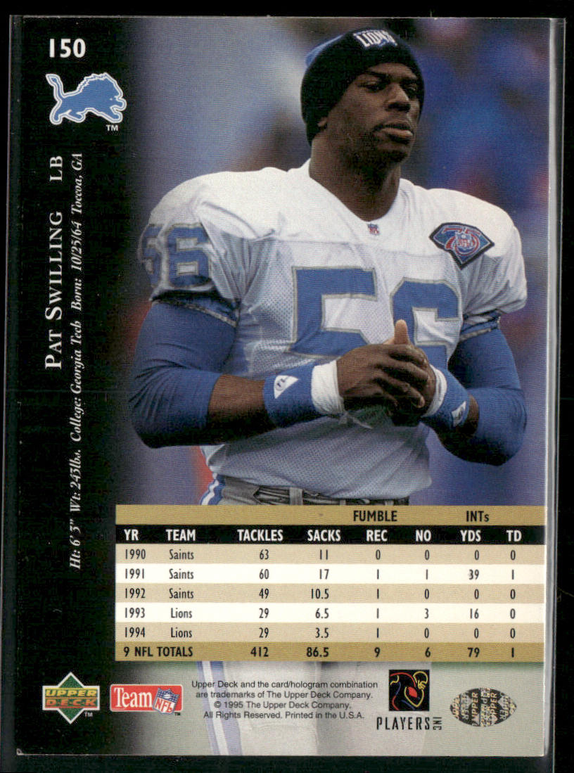 Pat Swilling 1995 Upper Deck #150 Oakland Raiders