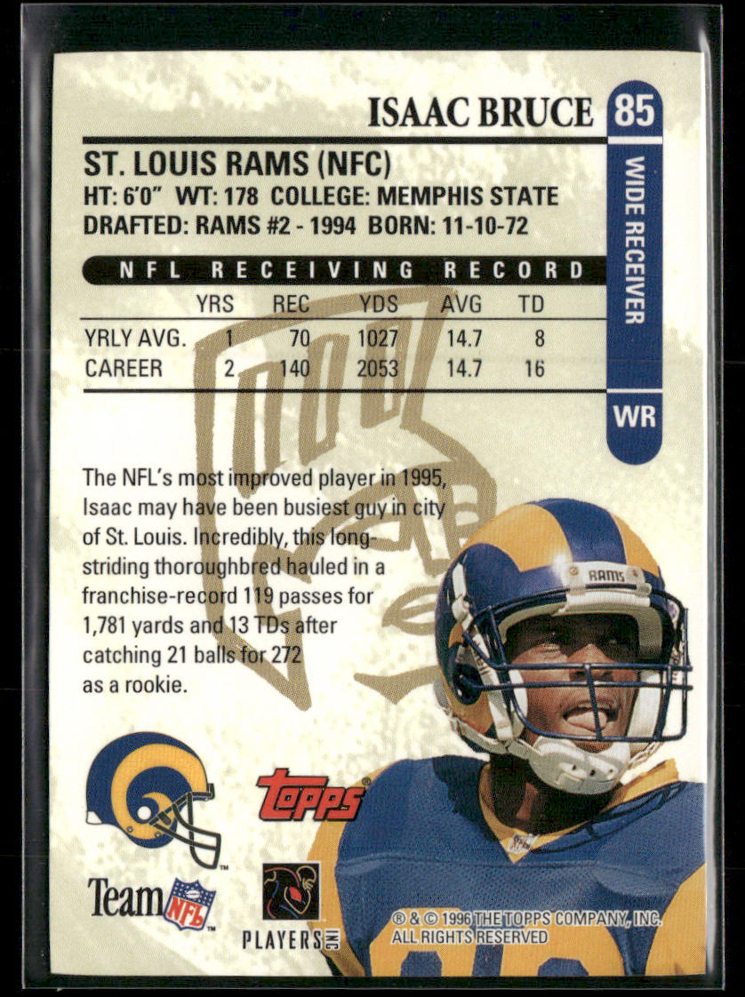 Isaac Bruce 1996 Topps Gilt Edge #85 St. Louis Rams