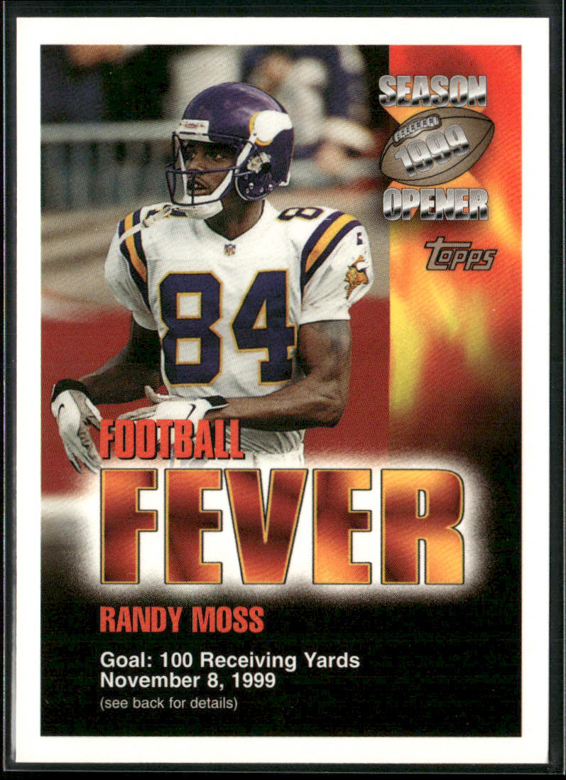 Randy Moss 1999 Topps Season Opener Football Fever #NNO Game Date-November 8