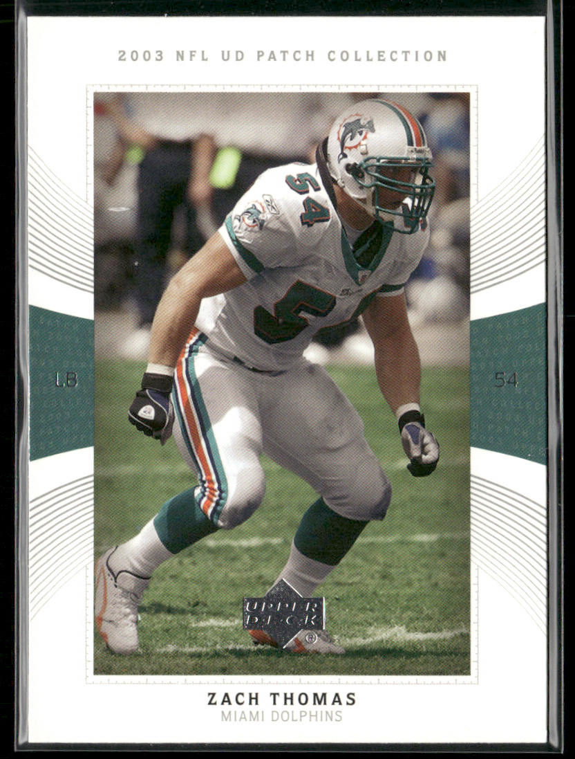 Zach Thomas 2003 UD Patch Collection #54 Miami Dolphins