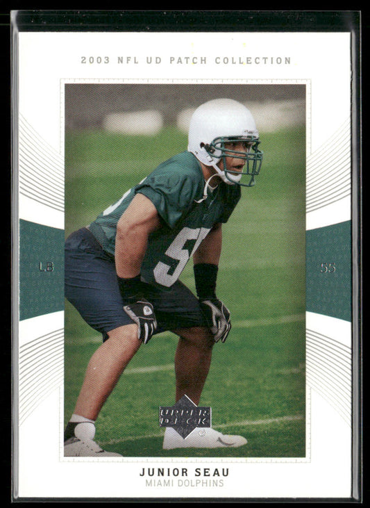 Junior Seau 2003 UD Patch Collection #55 Miami Dolphins