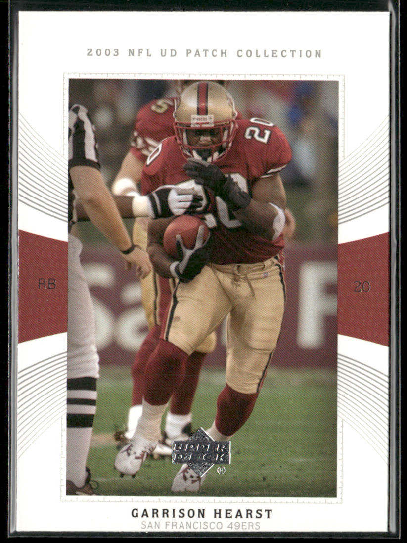 Garrison Hearst 2003 UD Patch Collection #43 San Francisco 49ers