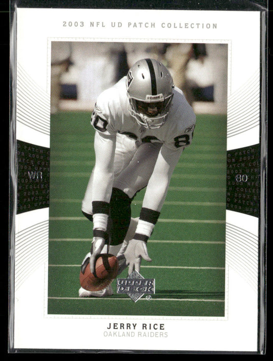 Jerry Rice 2003 UD Patch Collection #80 Oakland Raiders