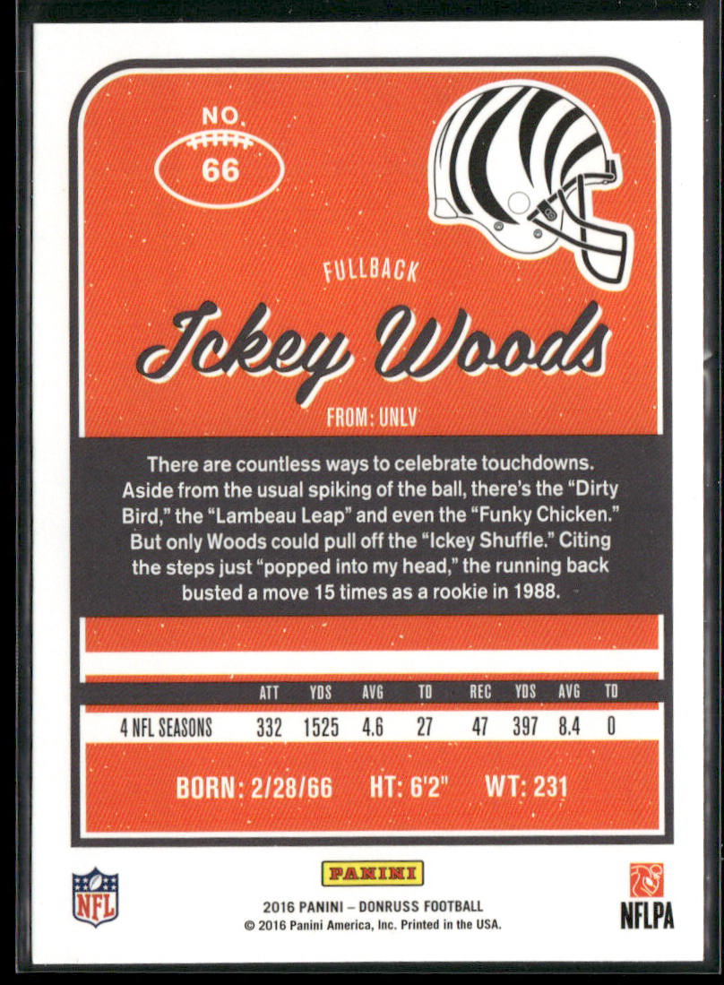 Ickey Woods 2016 Donruss #66 Cincinnati Bengals