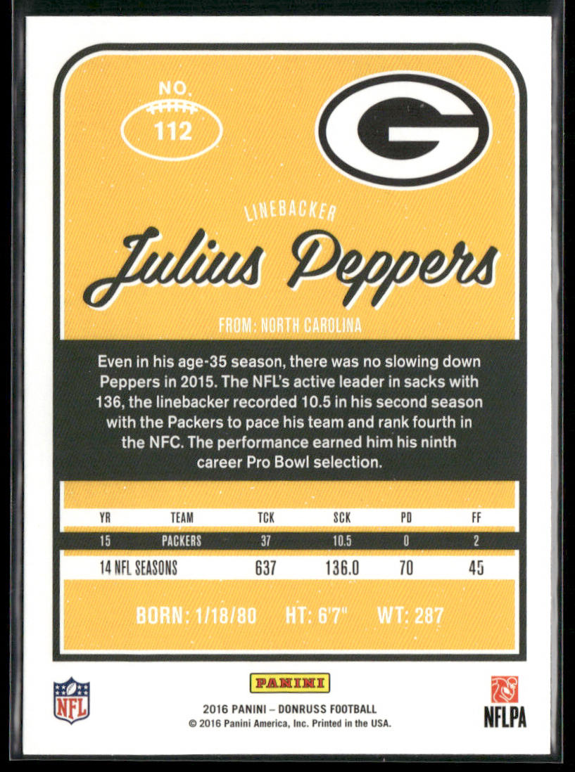 Julius Peppers 2016 Donruss #112 Green Bay Packers