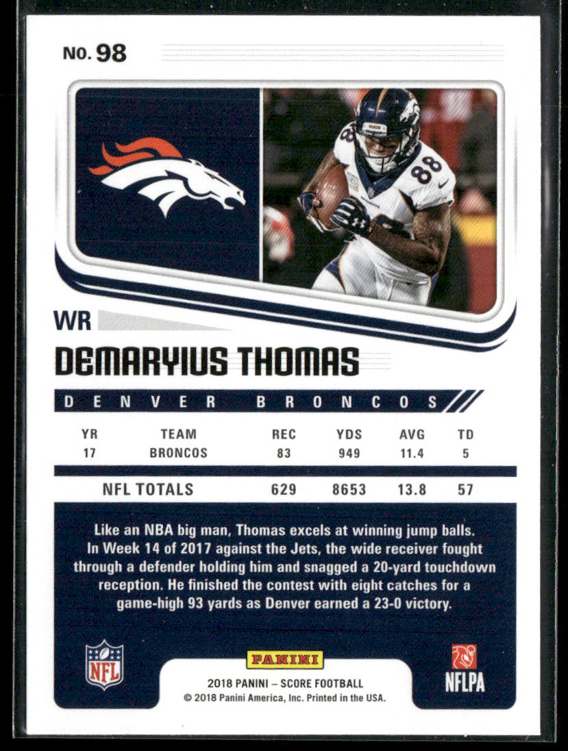 Demaryius Thomas 2018 Score #98 Denver Broncos