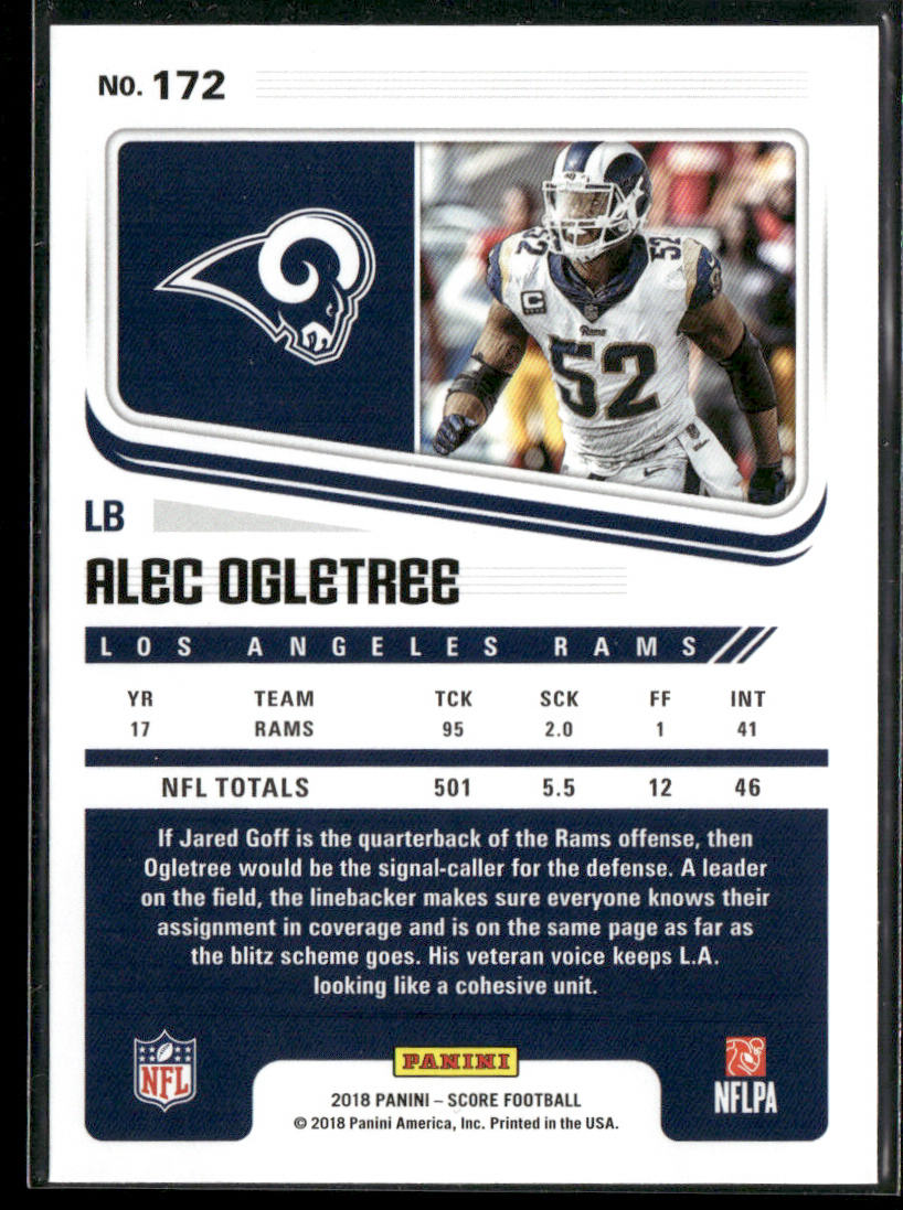 Alec Ogletree 2018 Score #172 Los Angeles Rams