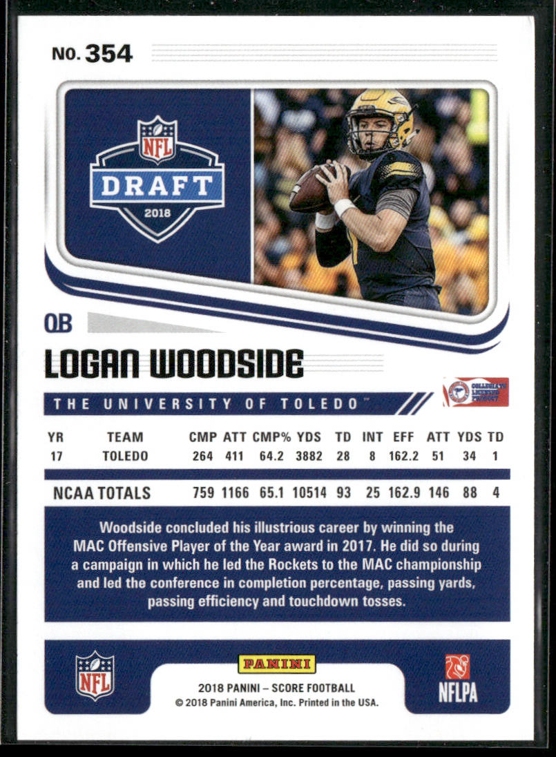 Logan Woodside 2018 Score #354 Toledo Rockets