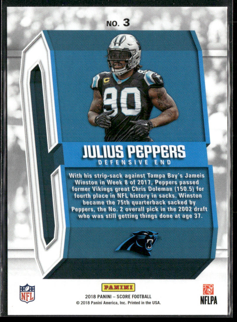 Julius Peppers 2018 Score Captains #3 Carolina Panthers