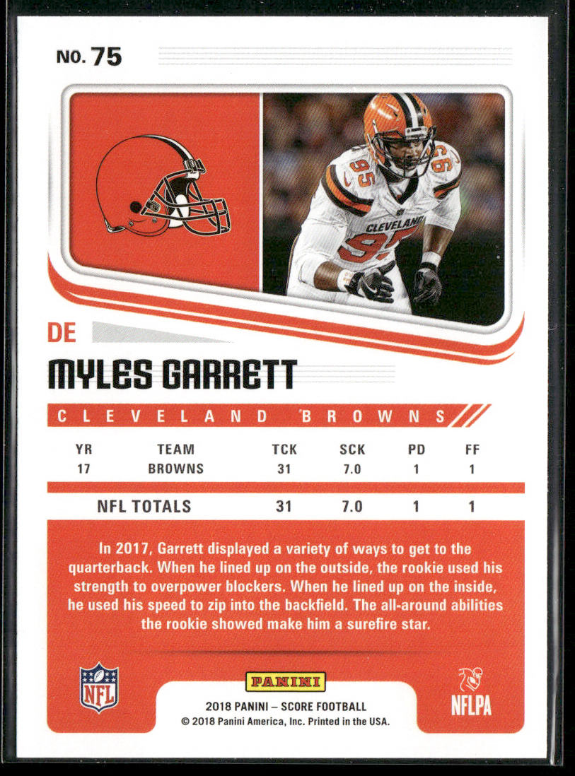 Myles Garrett 2018 Score #75 Cleveland Browns