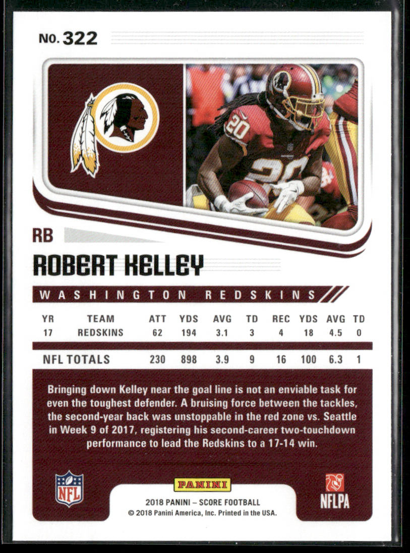 Robert Kelley 2018 Score #322 Washington Redskins
