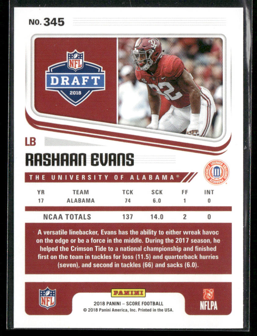 Rashaan Evans 2018 Score #345 Alabama Crimson Tide