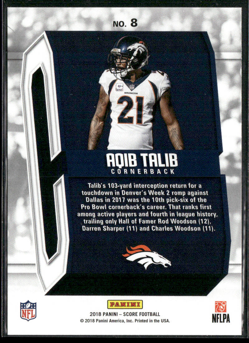 Aqib Talib 2018 Score Captains #8 Denver Broncos