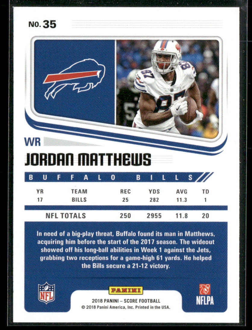 Jordan Matthews 2018 Score #35 Buffalo Bills