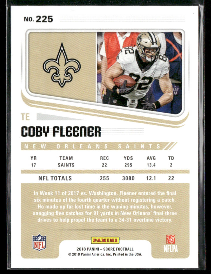 Coby Fleener 2018 Score #225 New Orleans Saints
