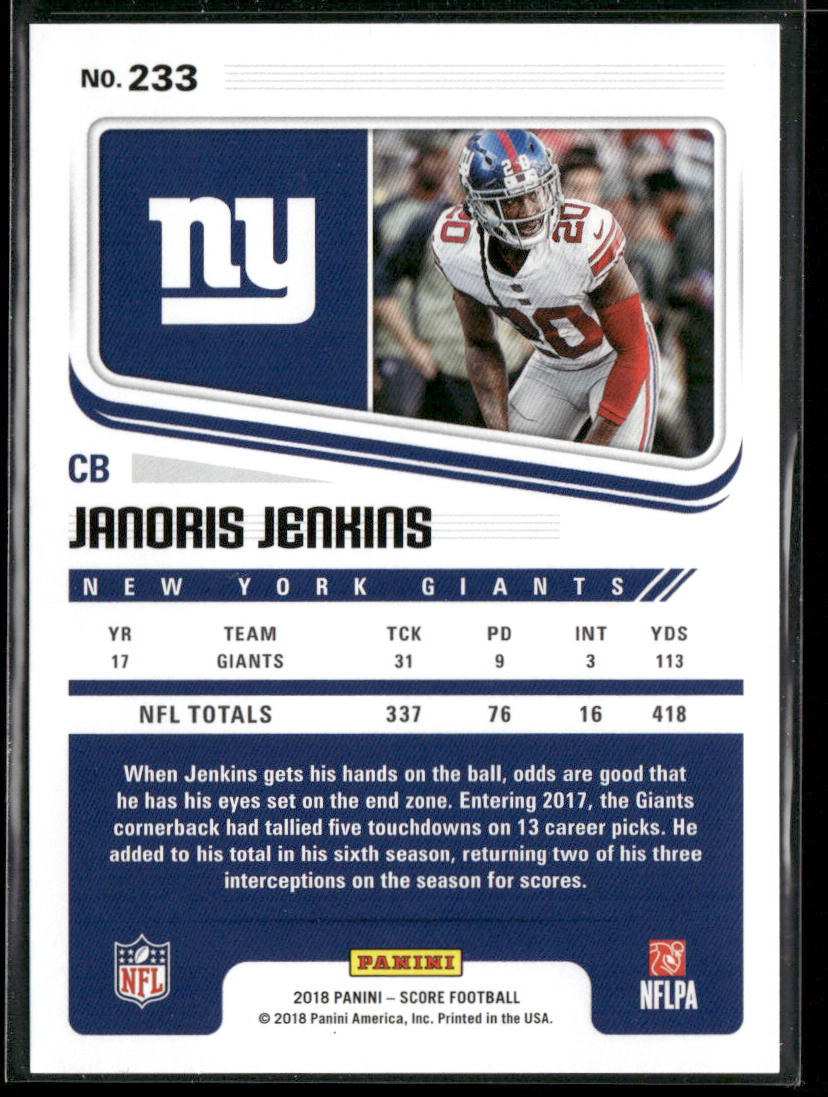 Janoris Jenkins 2018 Score #233 New York Giants
