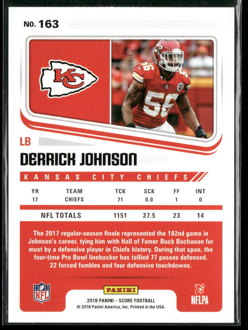 Derrick Johnson 2018 Score #163 Kansas City Chiefs