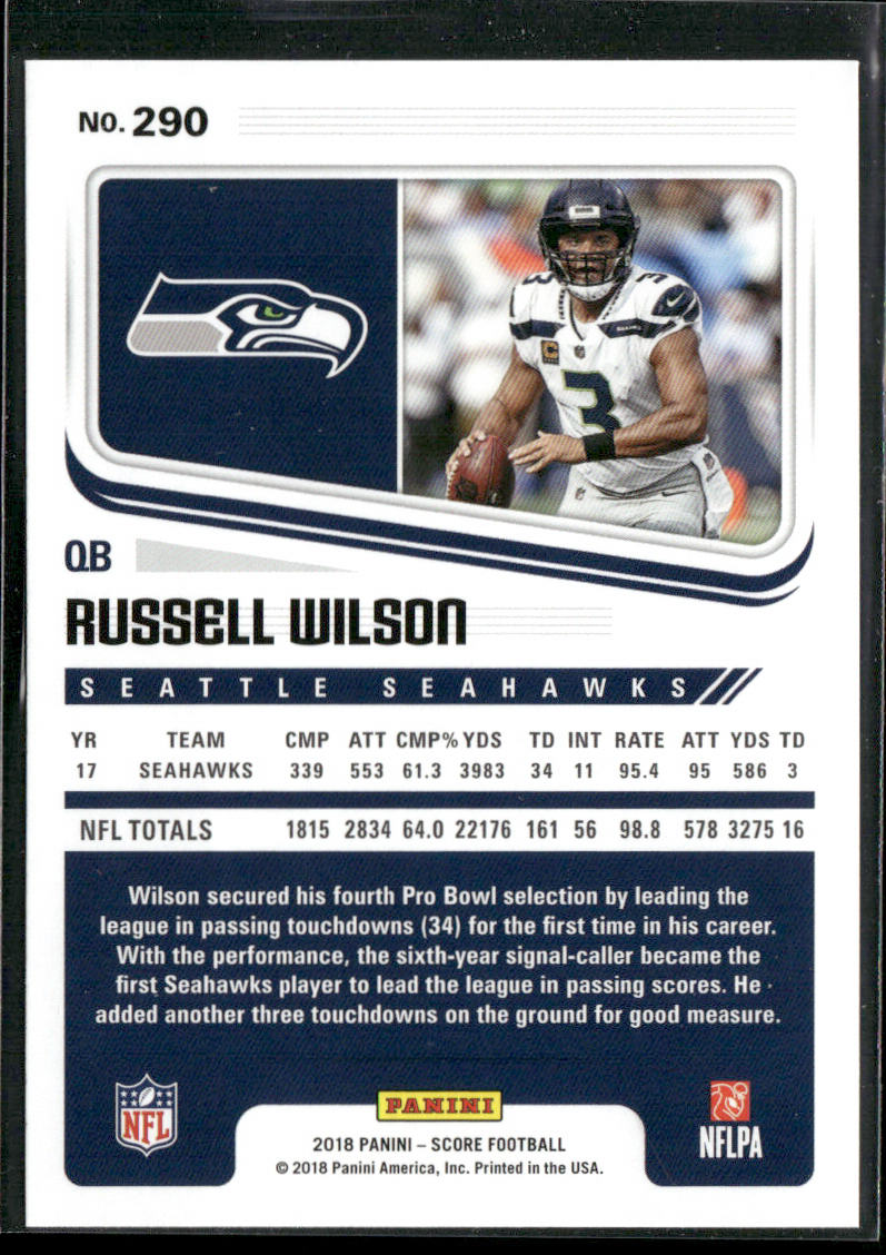 Russell Wilson 2018 Score #290 Seattle Seahawks