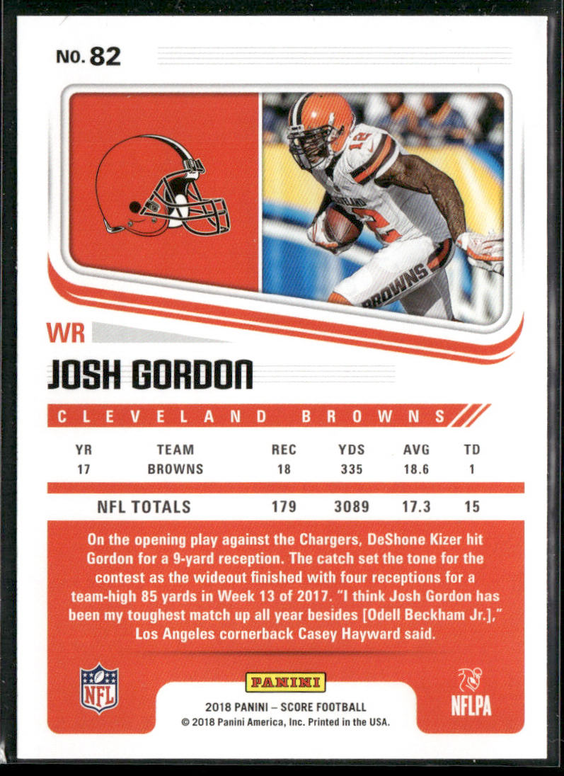 Josh Gordon 2018 Score #82 Cleveland Browns