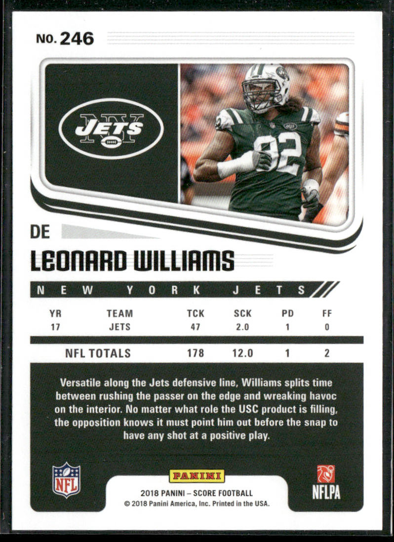 Leonard Williams 2018 Score #246 New York Jets