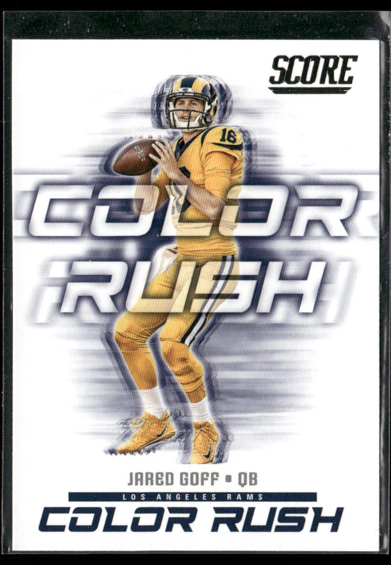 Jared Goff 2018 Score Color Rush #18 Los Angeles Rams
