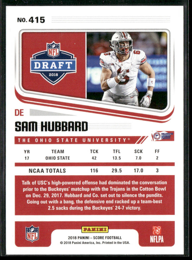 Sam Hubbard 2018 Score #415 Ohio State Buckeyes