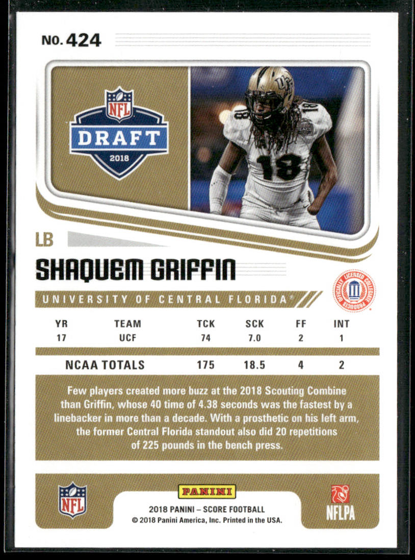 Shaquem Griffin 2018 Score #424 UCF Knights