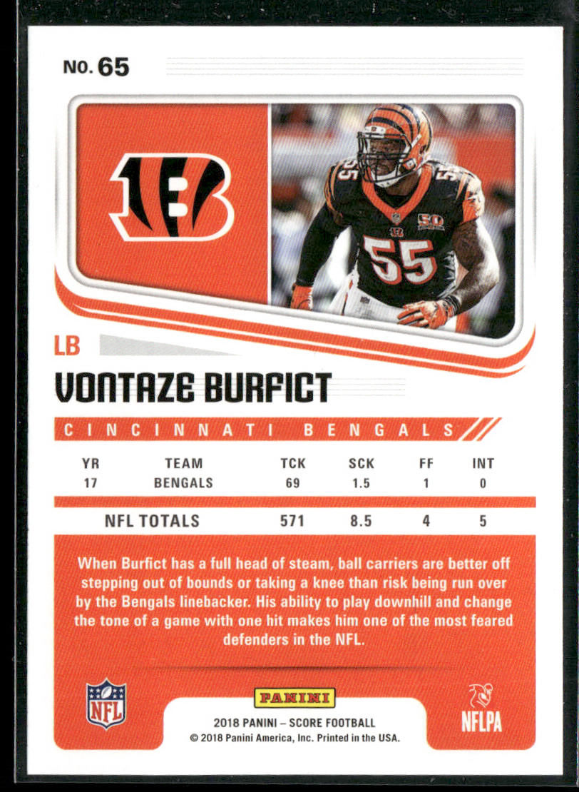 Vontaze Burfict 2018 Score #65 Cincinnati Bengals