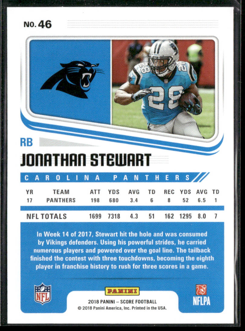 Jonathan Stewart 2018 Score #46 Carolina Panthers