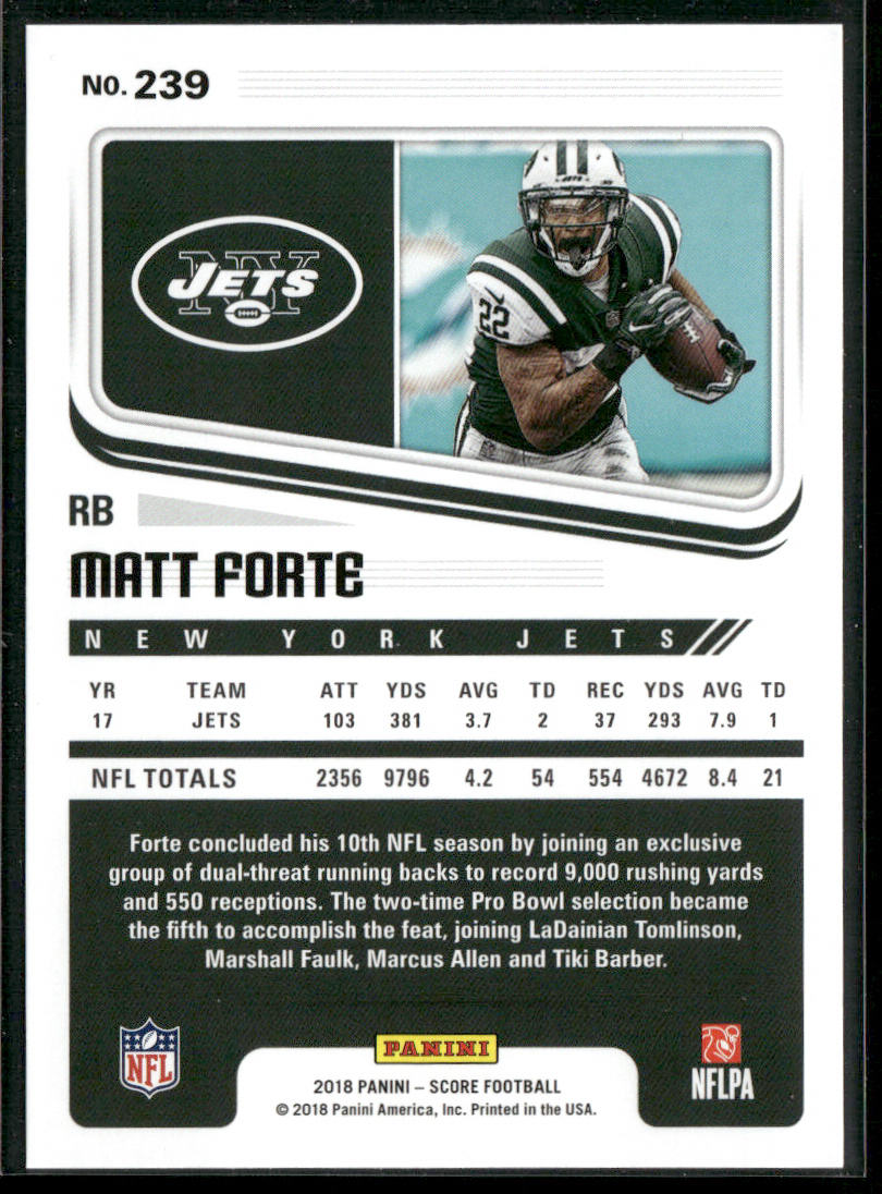 Matt Forte 2018 Score #239 New York Jets