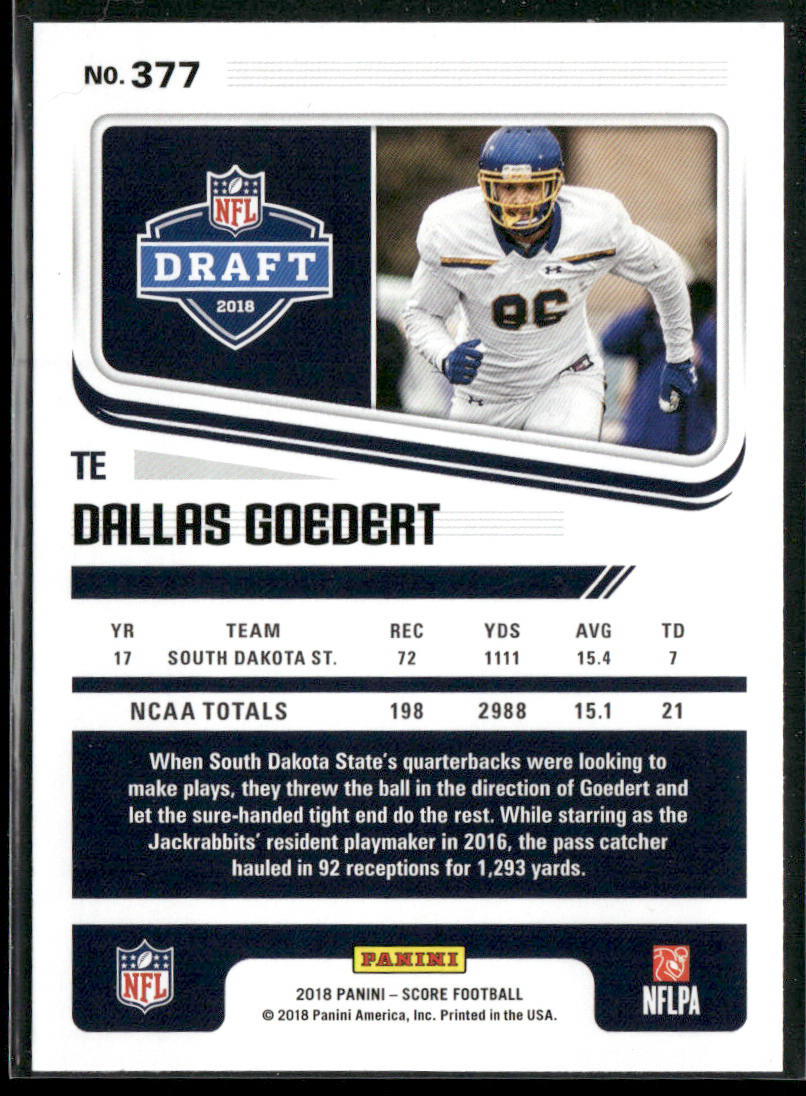 Dallas Goedert 2018 Score #377 South Dakota State Jackrabbits