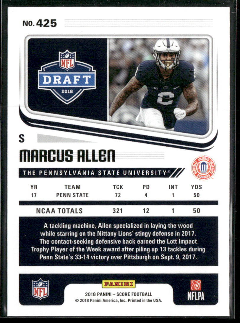Marcus Allen 2018 Score #425 Penn State Nittany Lions