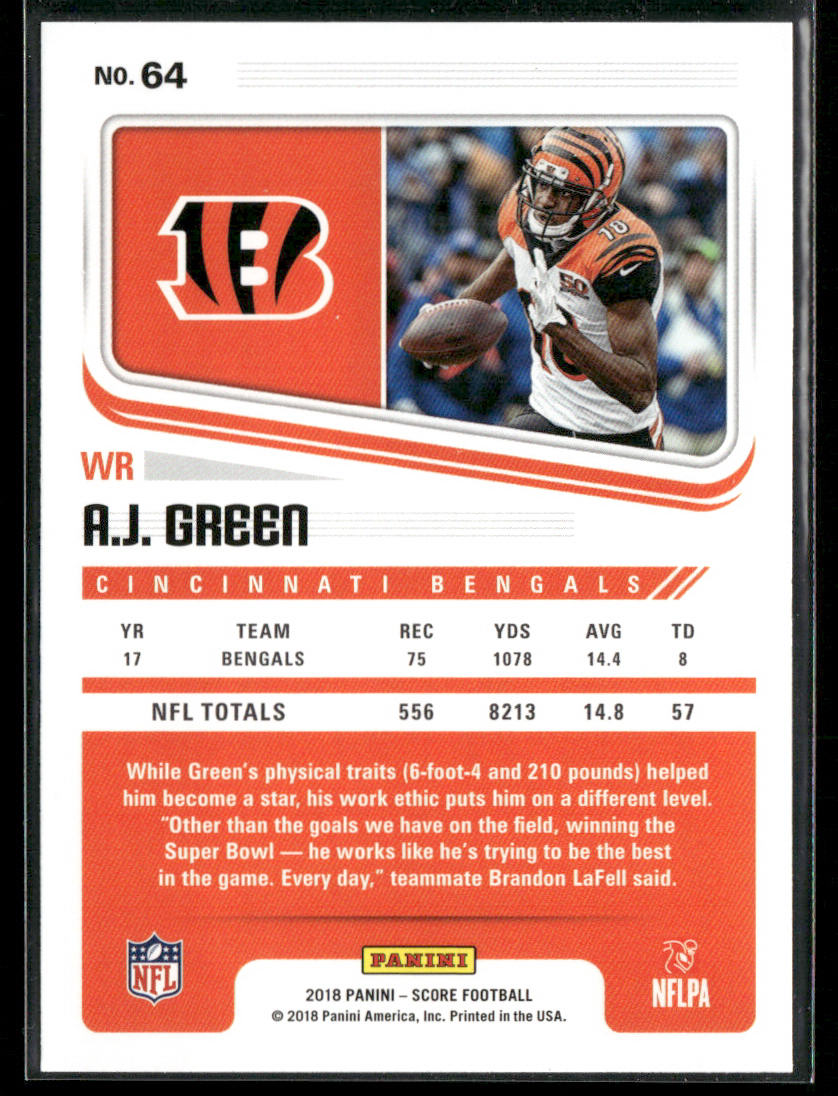 A.J. Green 2018 Score #64 Cincinnati Bengals