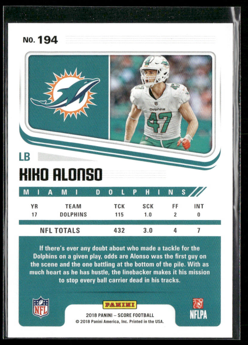 Kiko Alonso 2018 Score #194 Miami Dolphins