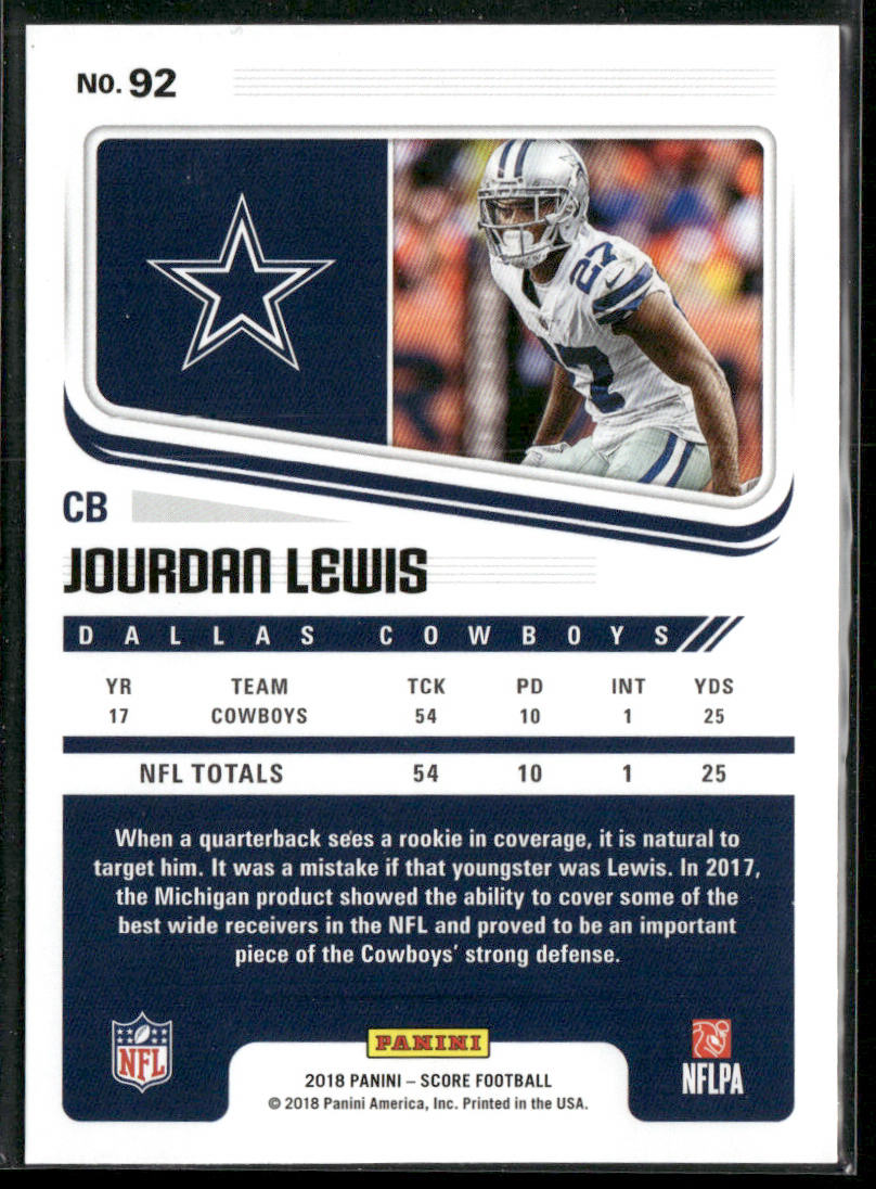 Jourdan Lewis 2018 Score #92 Dallas Cowboys