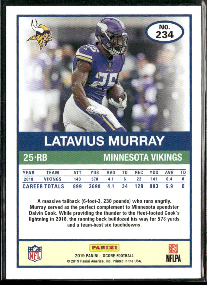 Latavius Murray 2019 Score #234 Minnesota Vikings