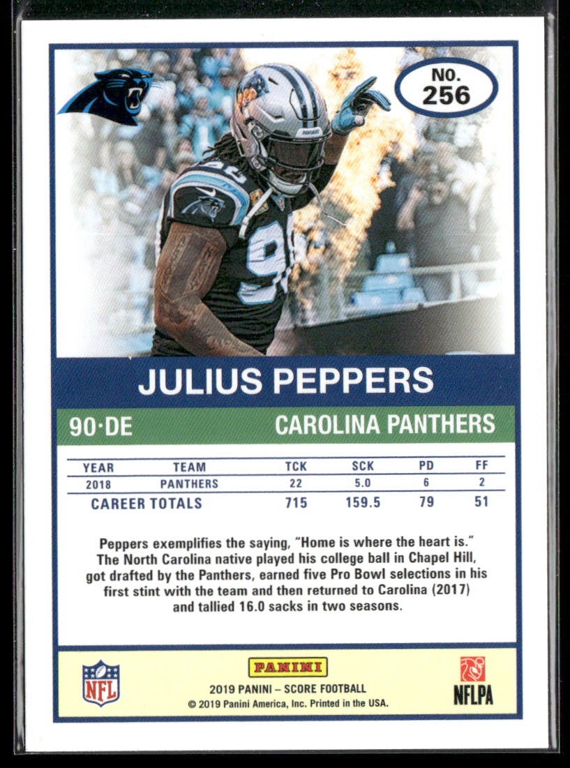 Julius Peppers 2019 Score #256 Carolina Panthers