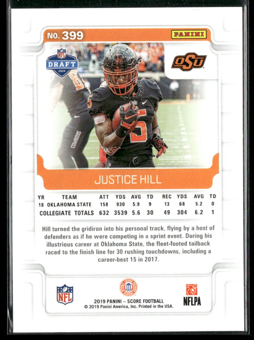 Justice Hill 2019 Score #399 RC Oklahoma State Cowboys