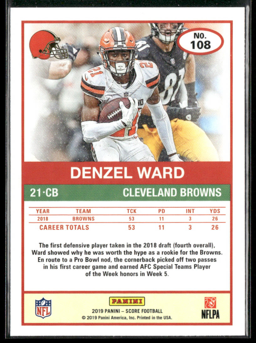 Denzel Ward 2019 Score #108 Cleveland Browns