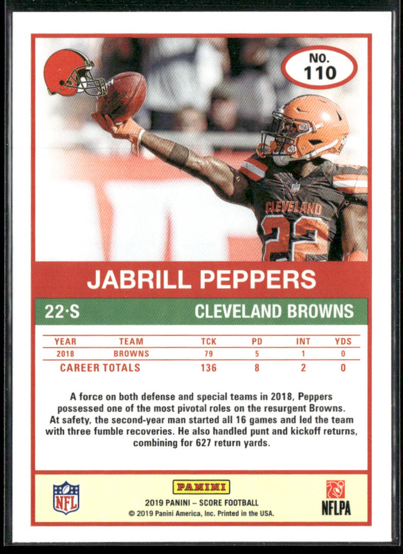 Jabrill Peppers 2019 Score #110 Cleveland Browns