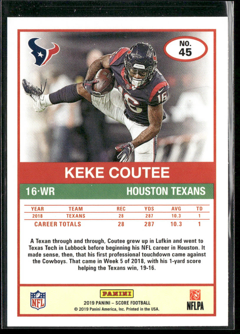Keke Coutee 2019 Score #45 Houston Texans