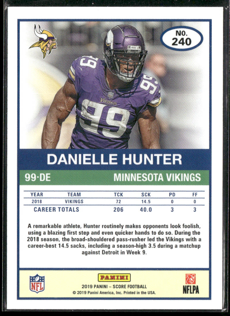 Danielle Hunter 2019 Score #240 Minnesota Vikings