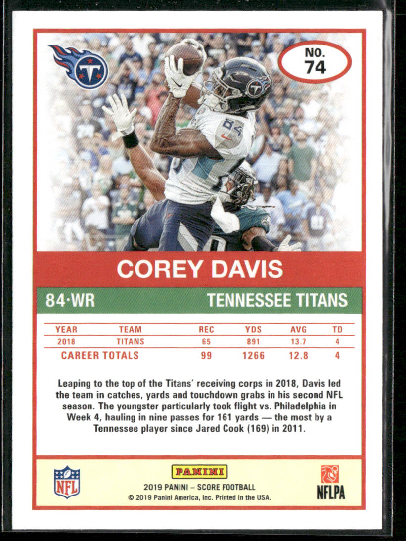 Corey Davis 2019 Score #74 Tennessee Titans