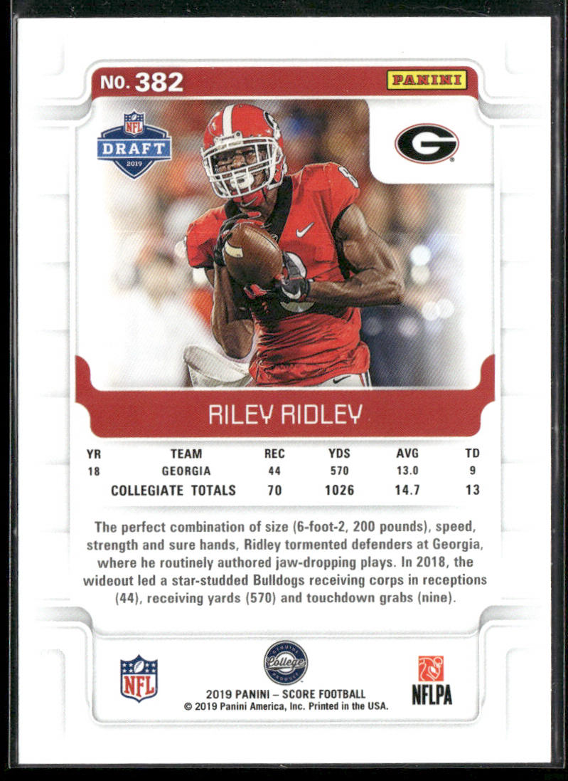 Riley Ridley 2019 Score #382 RC Georgia Bulldogs