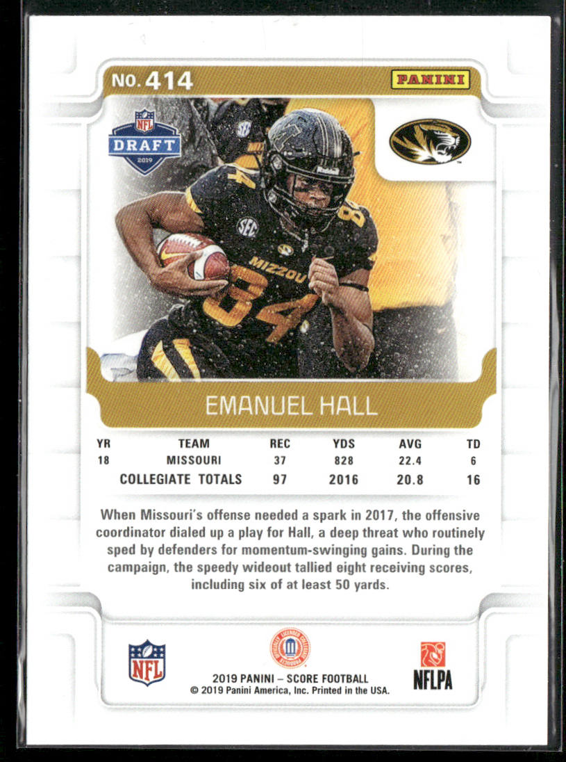 Emanuel Hall 2019 Score #414 RC Missouri Tigers