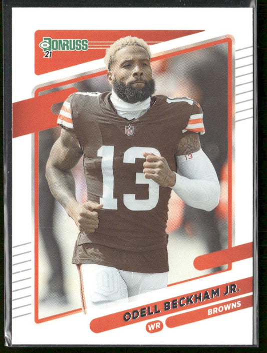 Odell Beckham Jr. 2021 Donruss #198b No Helmet Cleveland Browns