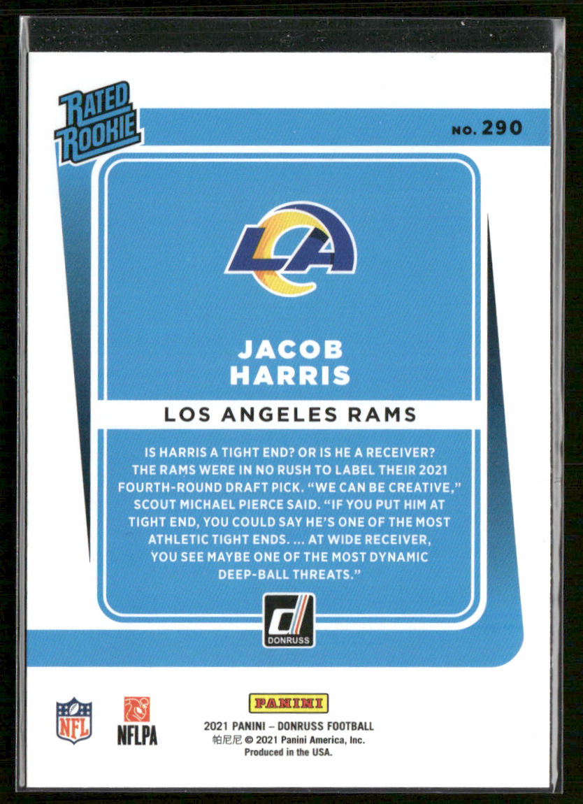 Jacob Harris 2021 Donruss #290 RC Los Angeles Rams