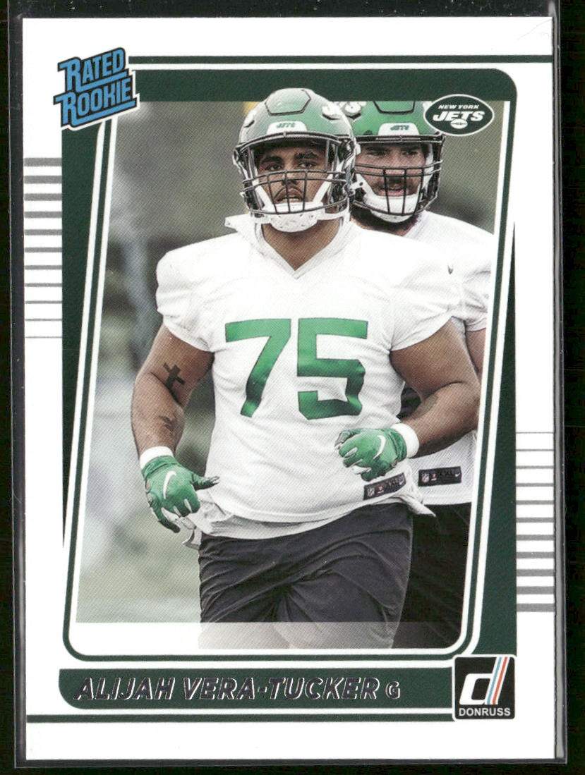 Alijah Vera-Tucker 2021 Donruss #333 RC New York Jets